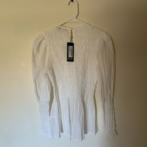 Cute white puffy blouse